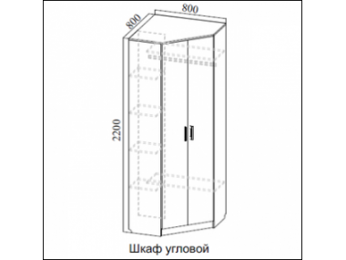 Шкаф угловой Консул 2